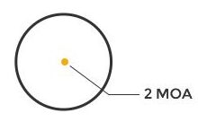 Holosun 2 MOA Gold Dot Gold 2 MOA dot reticle