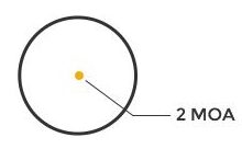 Gold 2 MOA dot reticle