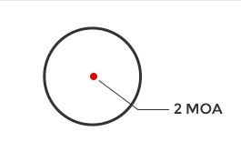 Red 2 MOA dot reticle