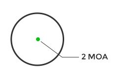 2 MOA Green Dot Green 2 MOA Dot Reticle